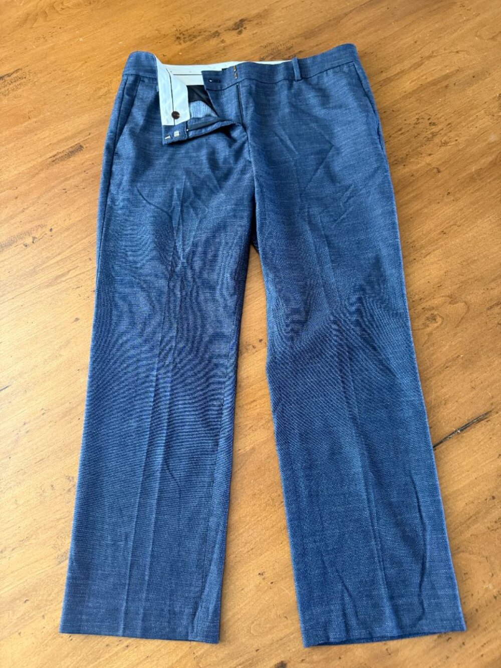 Ann Taylor Blue Textured Pants (Women’s 12P)